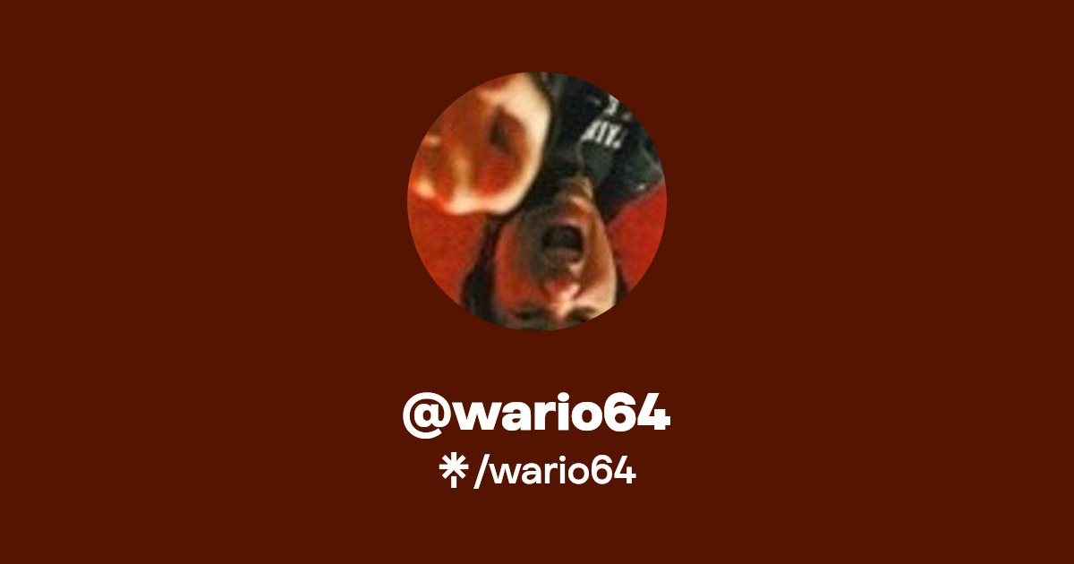Wario64 on Twitter